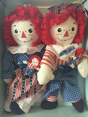 Stars and Stripes Limited Edition Raggedy Ann and Andy Dolls