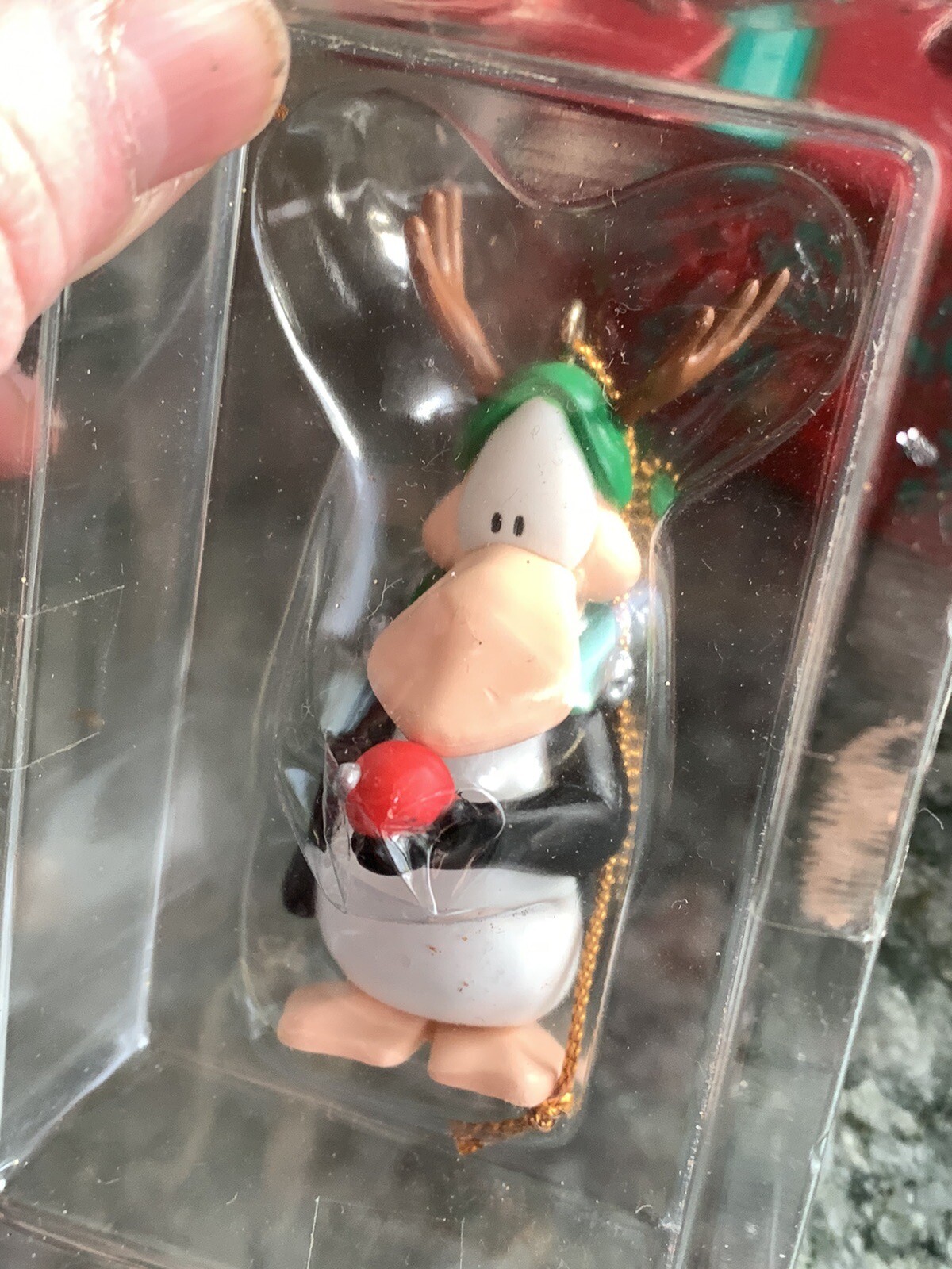 Opus Bloom County Red Nosed Penguin Christmas Ornament 1994 Burke