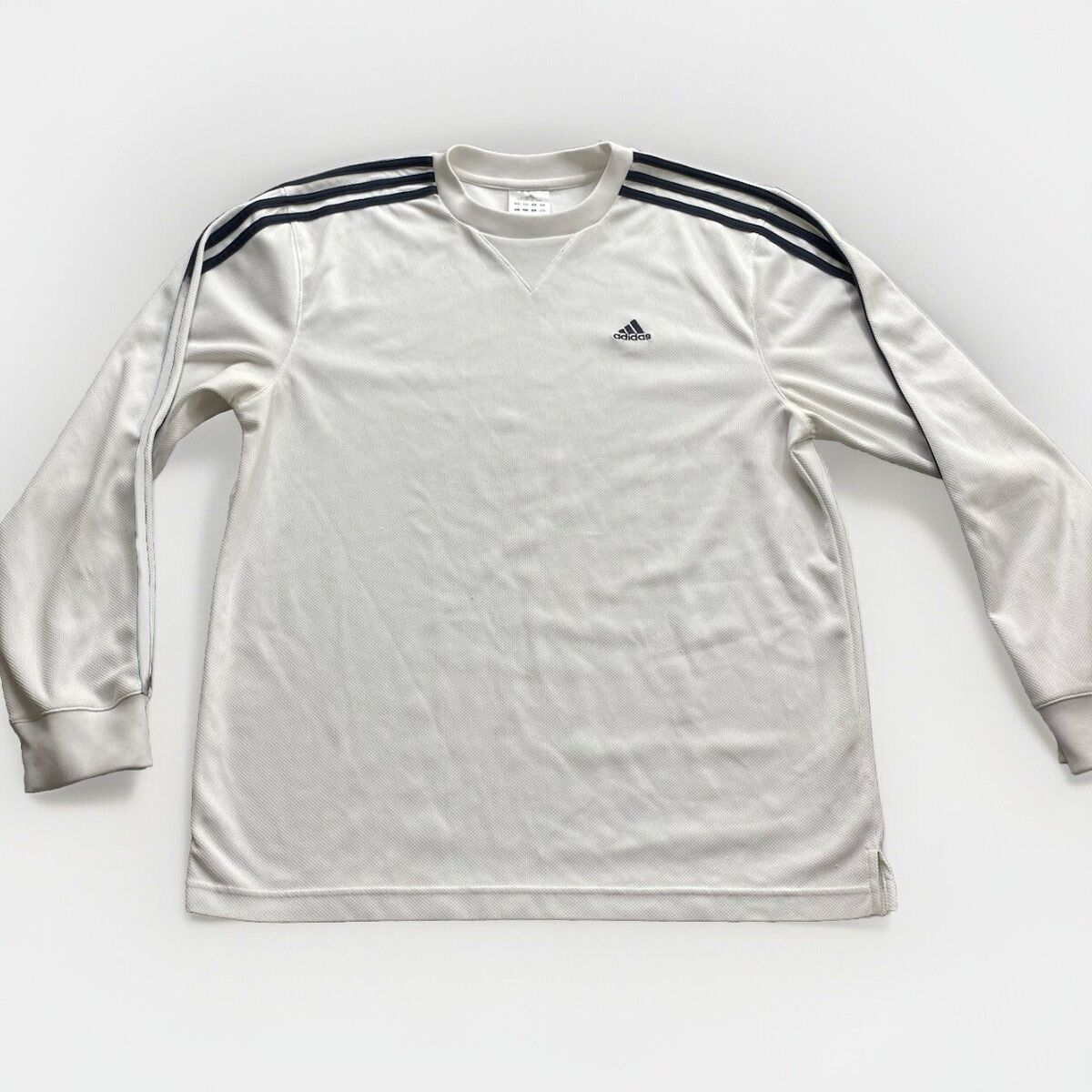 VTG Y2K Adidas Long Sleeve Jersey Shirt Men's M White Solid VTG Y2K Adidas Long Sleeve Jersey Shirt Men's M White Solid