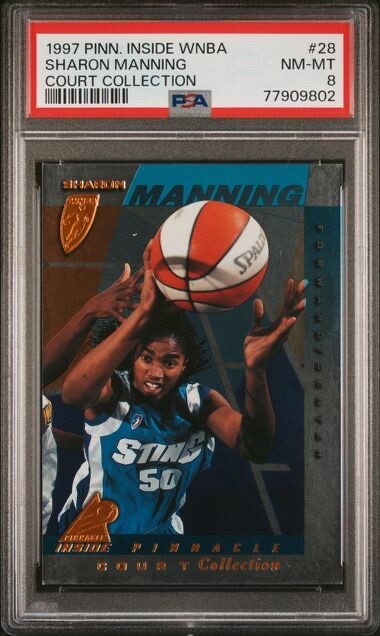 1997 Pinnacle WNBA Court Collection Sharon Manning Rookie PSA 8 NCState Wolfpack