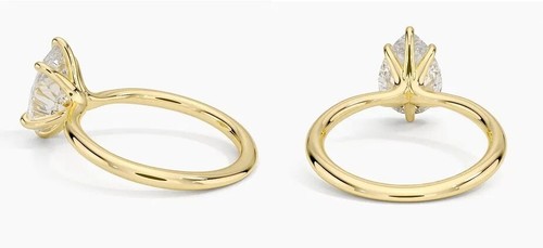 Pear 3 CT Lab Grown Diamond For Engagement Ring IGI Certified F VS1 14 KT Gold - Picture 4 of 8