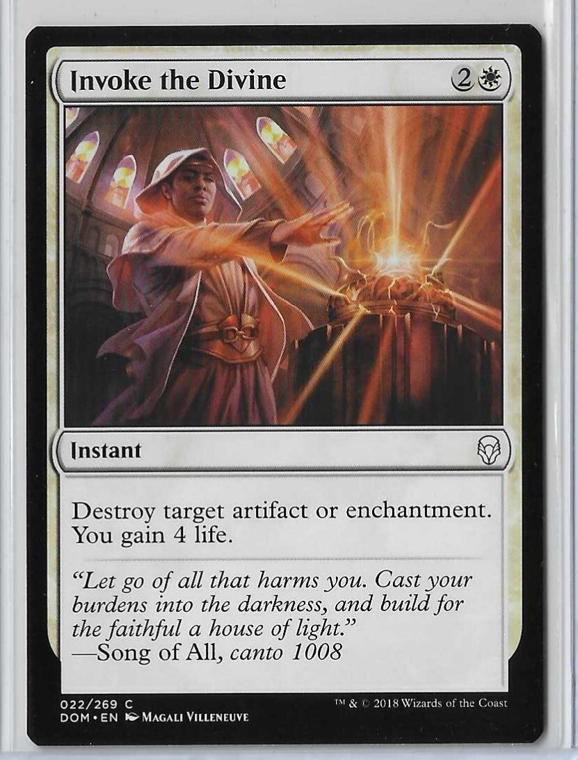 MTG Invoke the Divine Dominaria (DOM) Common Magic Card #022/269 Unplayed MTG Invoke the Divine Dominaria (DOM) Common Magic Card #022/269 Unplayed