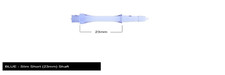 Harrows Clic Slim Short 2ba Dart Shafts - Blue