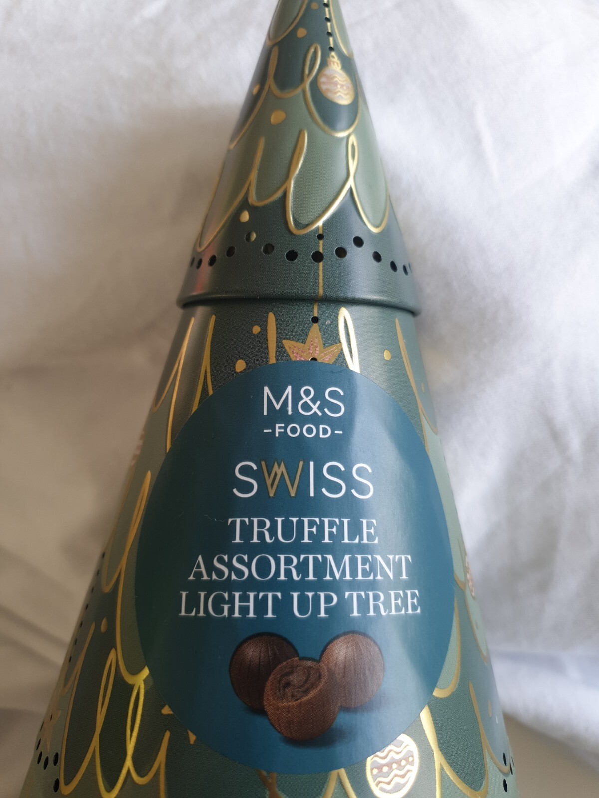 M&S Swiss Chocolates Truffle Assortment Christmas Tree 310g Light Up
