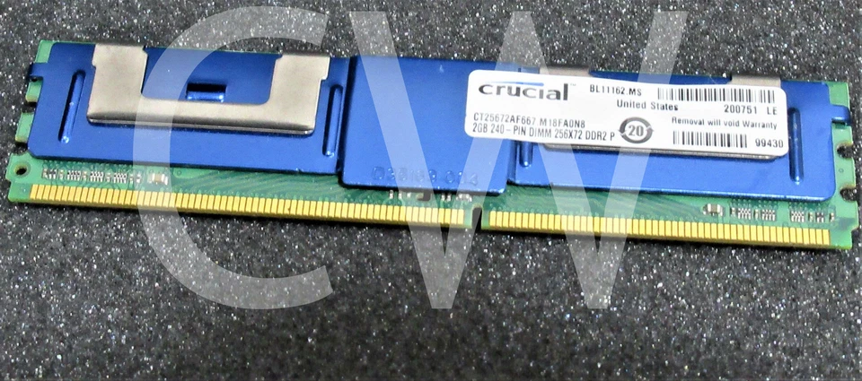 CT25672AF667.M18FA0N8 Crucial 2GB DDR2-667MHz CL5 240-Pin DIMM Memory Module - Image 2 of 3