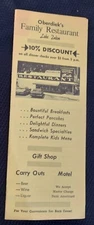 1960s The Dells OBERDIEK'S Motel Family Restaurant MENU Lake Delton WI Boat Tour