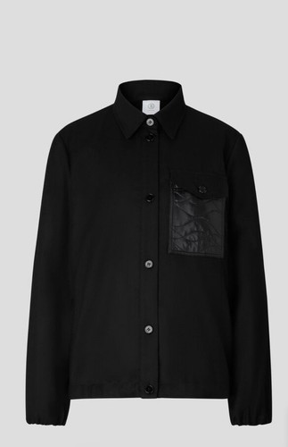 BOGNER luxury Vero woman’s Black Fleece wool blend Overshirt jacket 36 Eu/US S - 第 1/19 張圖片