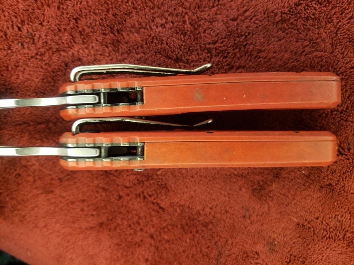 Lot 2 Milwaukee Fastback Model 48-22-1525 Folding Knife Hawkbill
