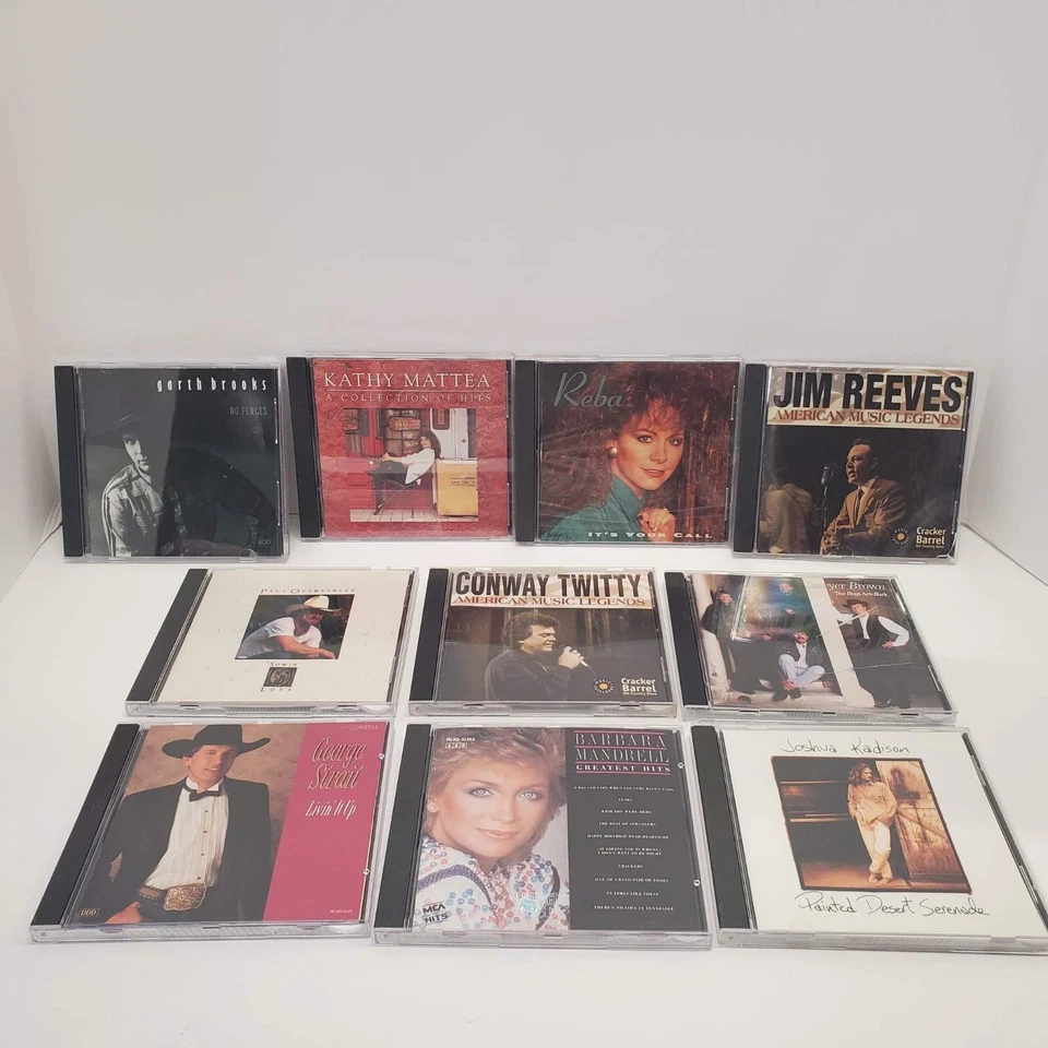 Country Music CD Lot Of 10 George Strait Reba Conway Twitty Garth Brooks & More Foto 2 de 4
