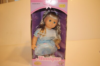 VINTAGE 1987 EURO LOOK BY JUST FOR KIDS MONIQUE SOFT BODY BABY DOLL 16 INCH