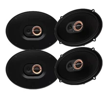 4x Infinity 6x9” Three-Way 720W Power Car Audio Multi-Element Speaker Black