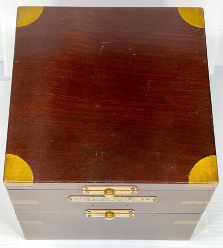 Hamilton Model 21. Ships Marine Chronometer Mahogany Mounting Box... - Picture 7 of 13