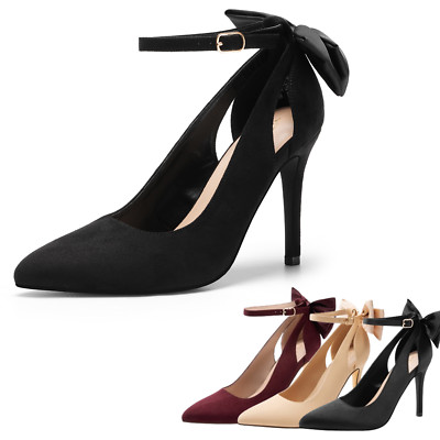 Women D'Orsay Pumps High Heels Stiletto Pointed Toe Wedding Party Pump Shoes