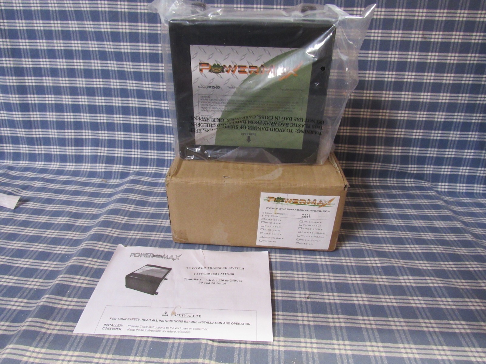 Powermax PMTS30 Automatic Transfer Switch 30 Amp RV Generator New FREE