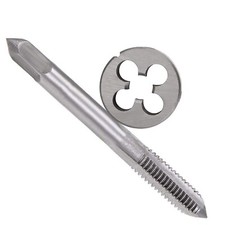 M6 x 0.5mm HSS Metric Tap And Die Set Thread Tap And Round Thread Die Right H...