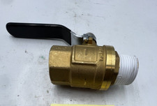 600WOG 1" Brass Ball Valve Full Port with Black Handle