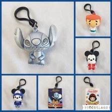 NWT 3D Figural Backpack Bag Clips Key Chains **YOU CHOOSE**