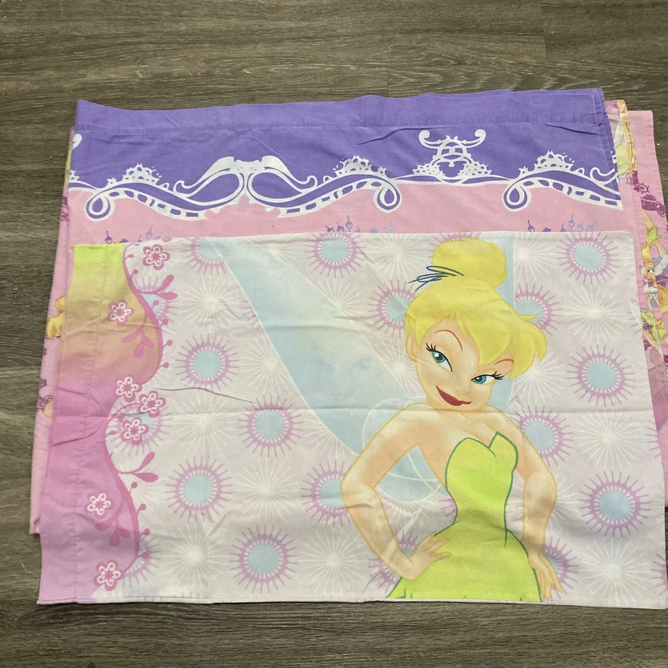 Tinker Bell Twin 2 Piece Flat sheet & Pillowcase Lavender/Purple/Lilac Color - Image 3 of 4