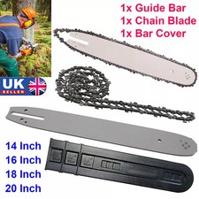 UK Chainsaw Guide Bar Saw Chain Blade Kit Fits 14" 16" 18" 20" Stihl Husqvarna