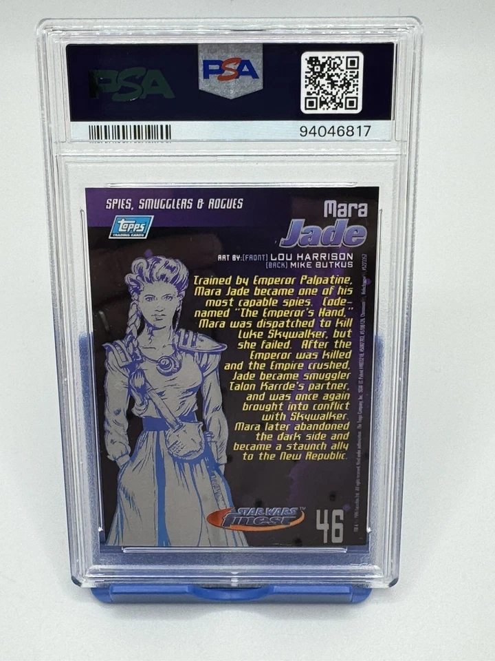 1996 STAR WARS FINEST #46 MARA JADE PSA 10 GEM MINT - Image 2 of 2
