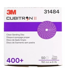 3M 31484 Cubitron II Hookit Clean Sanding Abrasive Disc, 6" 400+ grade 50 Discs*