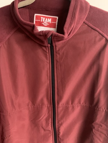 365 Full Zip Sweater Sweatshirt Front Pockets Thumbs Hole Wrist Size 2XL RED - Picture 6 of 9