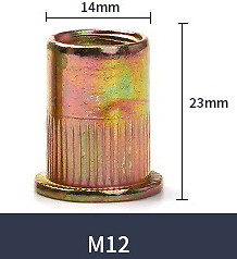 128Pcs M3 M4 M5 M6 M8 M10 M12 Zinc Plated Carbon Steel Rivet Nut Threaded Insert - Picture 11 of 12