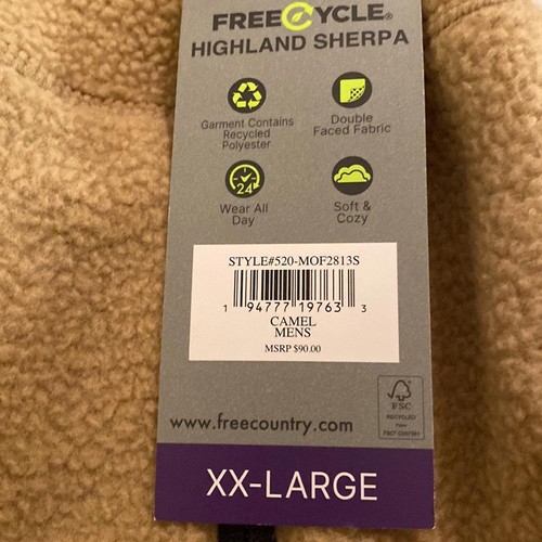 Free Country full zip fleece. Size XXL. Tan. Pockets. Cozy! - Picture 12 of 14