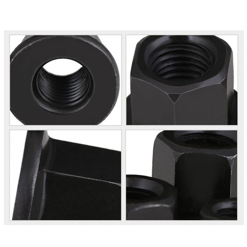 M10 to M30 Hex Flange Lock Nuts Hexagon Washer Nuts Non Serrated C45 Steel Black - Picture 3 of 8