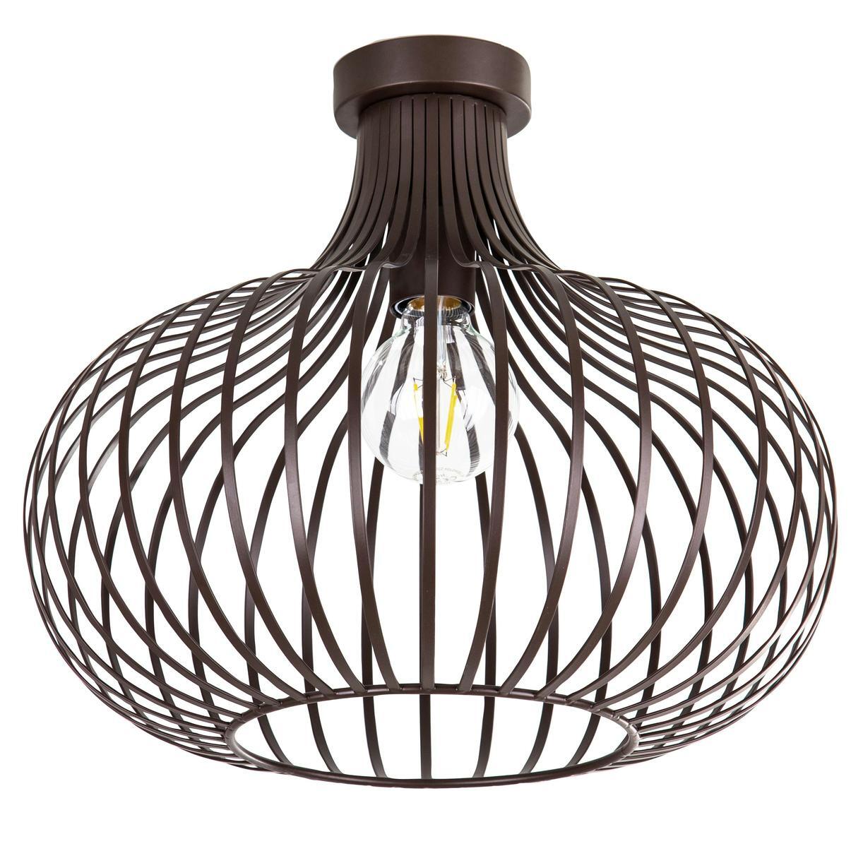 Нино лейхтен Декенлейхте Матео Металл ростфарбен рунд модерн 1 пламя