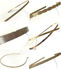 Metal Hair Headband Accessory Gold Silver Color Women New Vintage Made in France