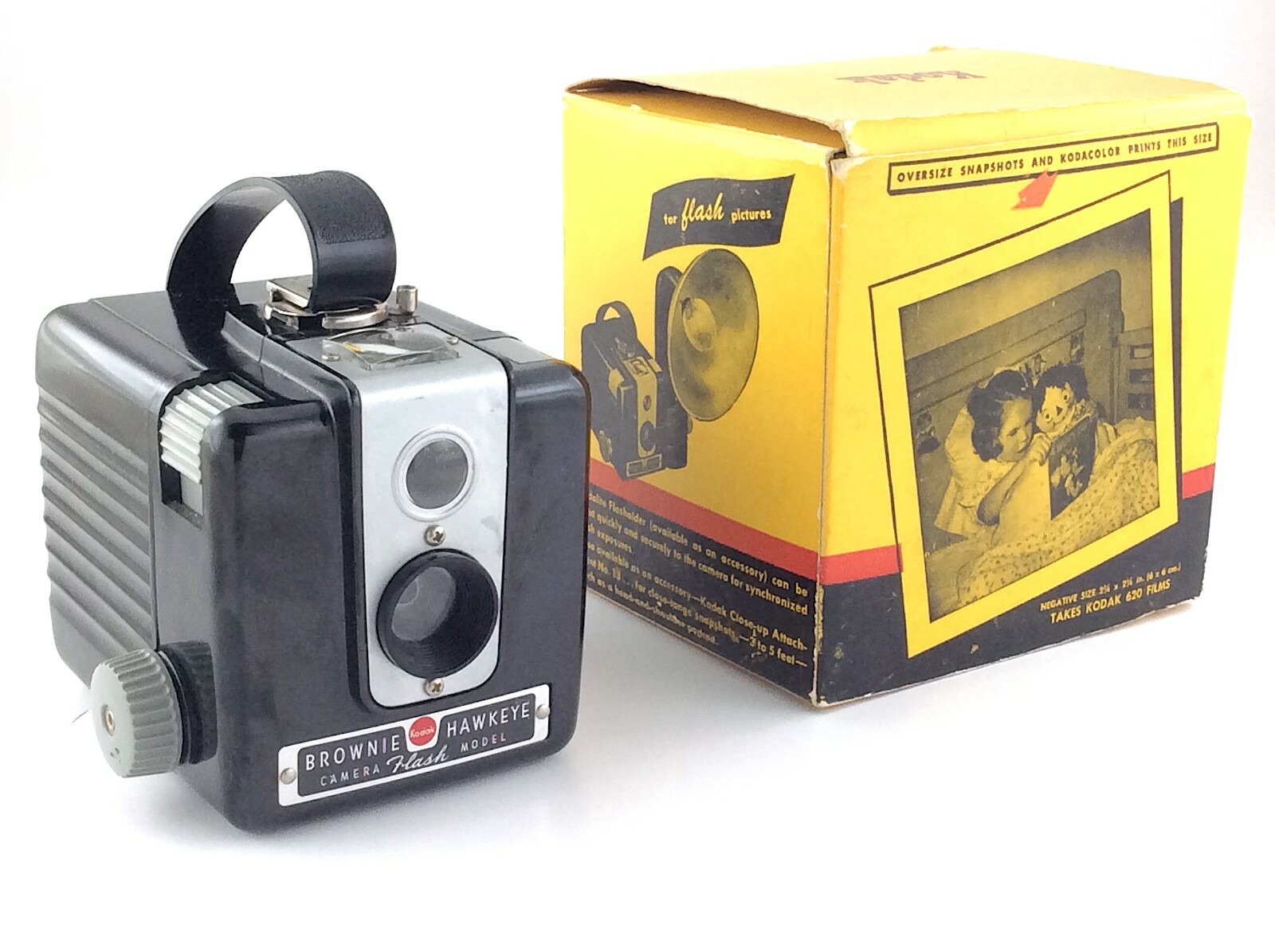 Kodak Brownie Hawkeye Camera Flash Model 620 Film Canada Decorative As