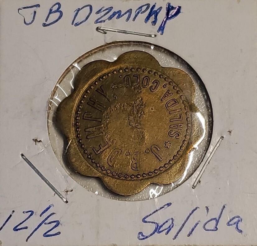 Salida, CO Trade Token: J.B. Demphy GF 12½¢ At The Bar TC