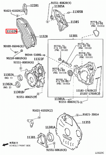 Genuine Toyota LandCruiser HZJ79 HZJ78 HZJ76 1HZ 4.2 Diesel Timing Belt Cover - Picture 10 of 14