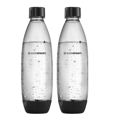 SodaStream DuoPack Fuse 2 x 1 Litre Plastic Bottle   Dishwasher Safe (BPA Free)