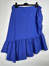 Maeve x Anthropologie XL Asymmetrical Skirt Slim Flounced Blue Mermaid