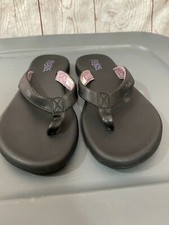 Flojos Women  s Flip Flops Sandals Thong Black Color Size 8