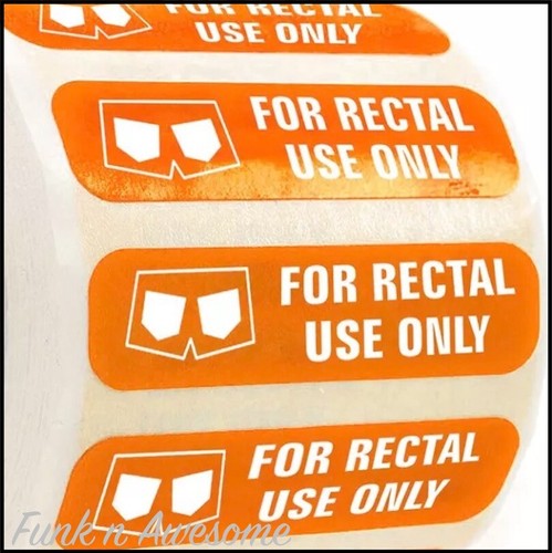 For Rectal Use Only STICKERS. Prank, Novelty, Funny. 20-100pcs. MULTI COLOURS - Picture 13 of 33