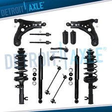 14pc Front Strut Rear Shock Control Arm Tie Rod for 2004-2009 Chevy Aveo 5 Wave