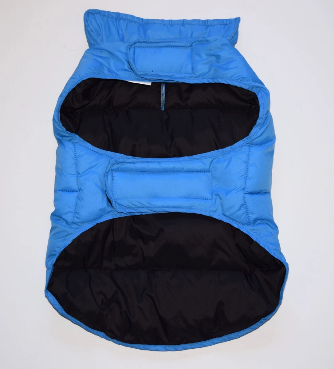 HeatKeep Small Dog Blue Black Reversible Quilted Puffer