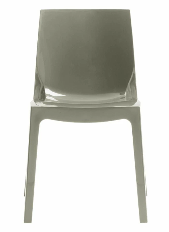 Smooth as Ice Indoor Outdoor Patio Dining Chairs Stackable Italian Made 2 Chairs - Image 4 of 4