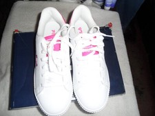 Fila womens panache sneaker shoes white/red low top lace-up size 9 BN in box