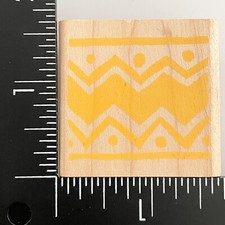 Rubber Stampede Zig Zig Border A427C Wood Mounted Rubber Stamp