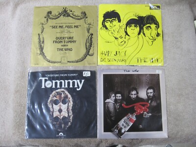 The Who Lot of 4 45 RPM 7 inch Picture Sleeve singles