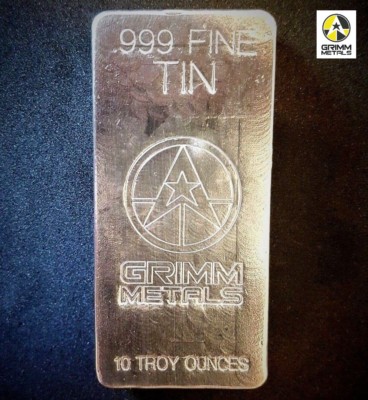regular 99.9/% PURE HAND POURED-UNIQUE INGOT 10 troy ounces ZINC BAR
