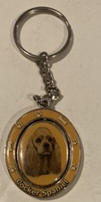 Vintage Cocker Spaniel Gold Tone Key Chain