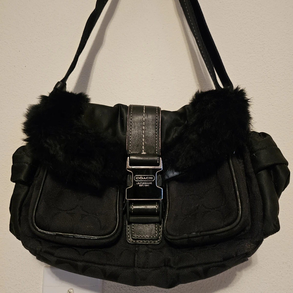 Coach fur bag sale