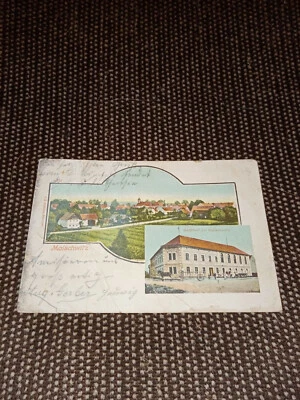 AK Malschwitz Postkarte beschrieben mit Stempel, Gasthof und Gesamtansicht - Bild 1 von 2
