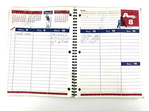 Team NFL 1994-95 Student Planner Any School Student for Academic 1993 Good Cond - Picture 9 of 18