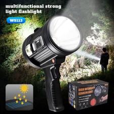 10000000LM Spotlight Rechargeable Flashlight Super Bright Outdoor Handheld Torch